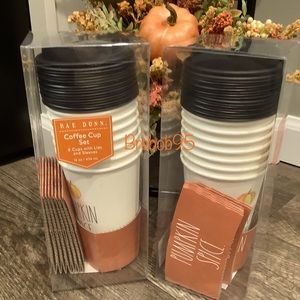 Rae Dunn LL "PUMPKIN SPICE" travel cups